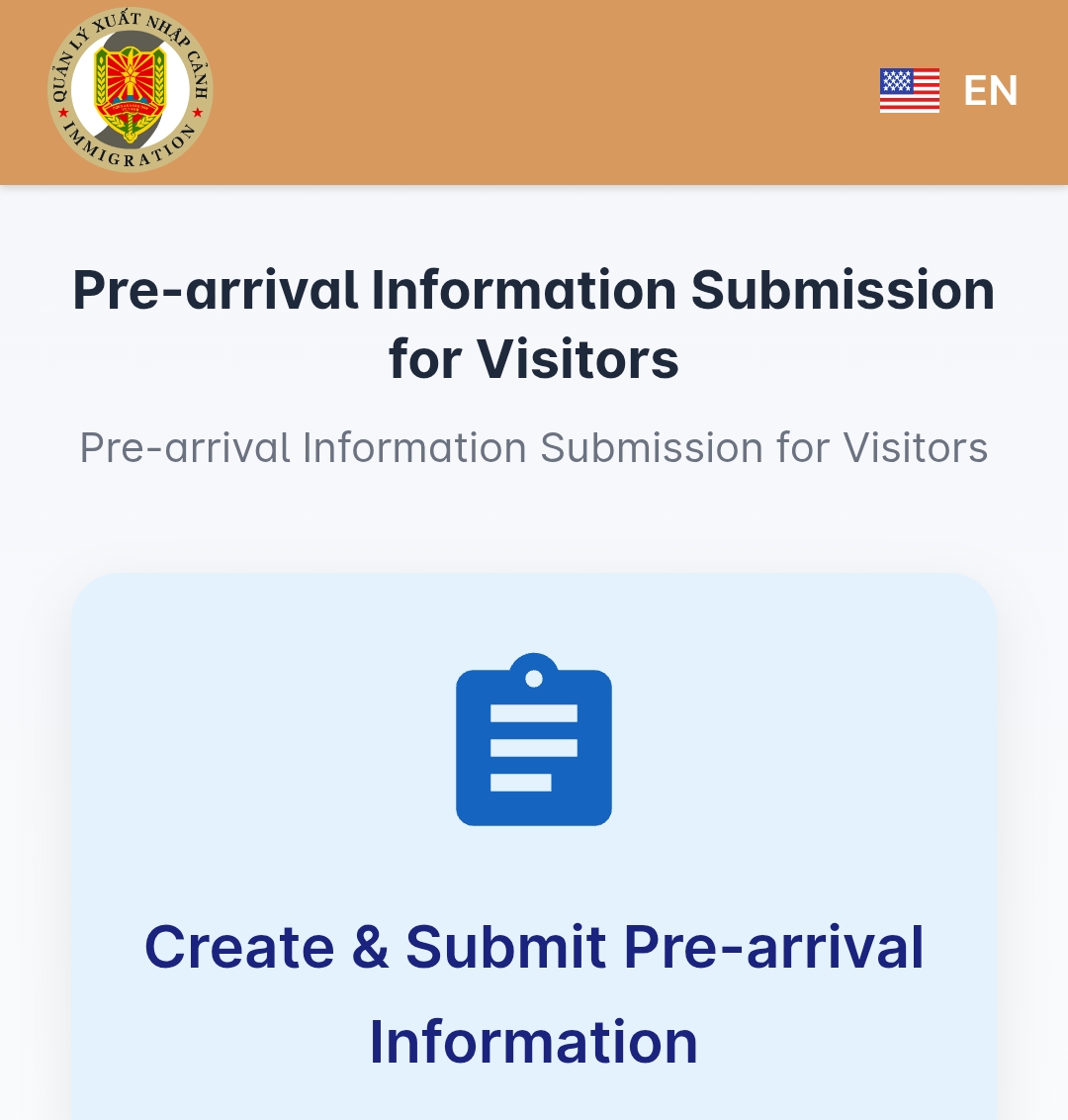 vietnam pre arrival information